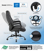 Boss Heavy Duty Executive Chair - 400 lbs, B992-BK